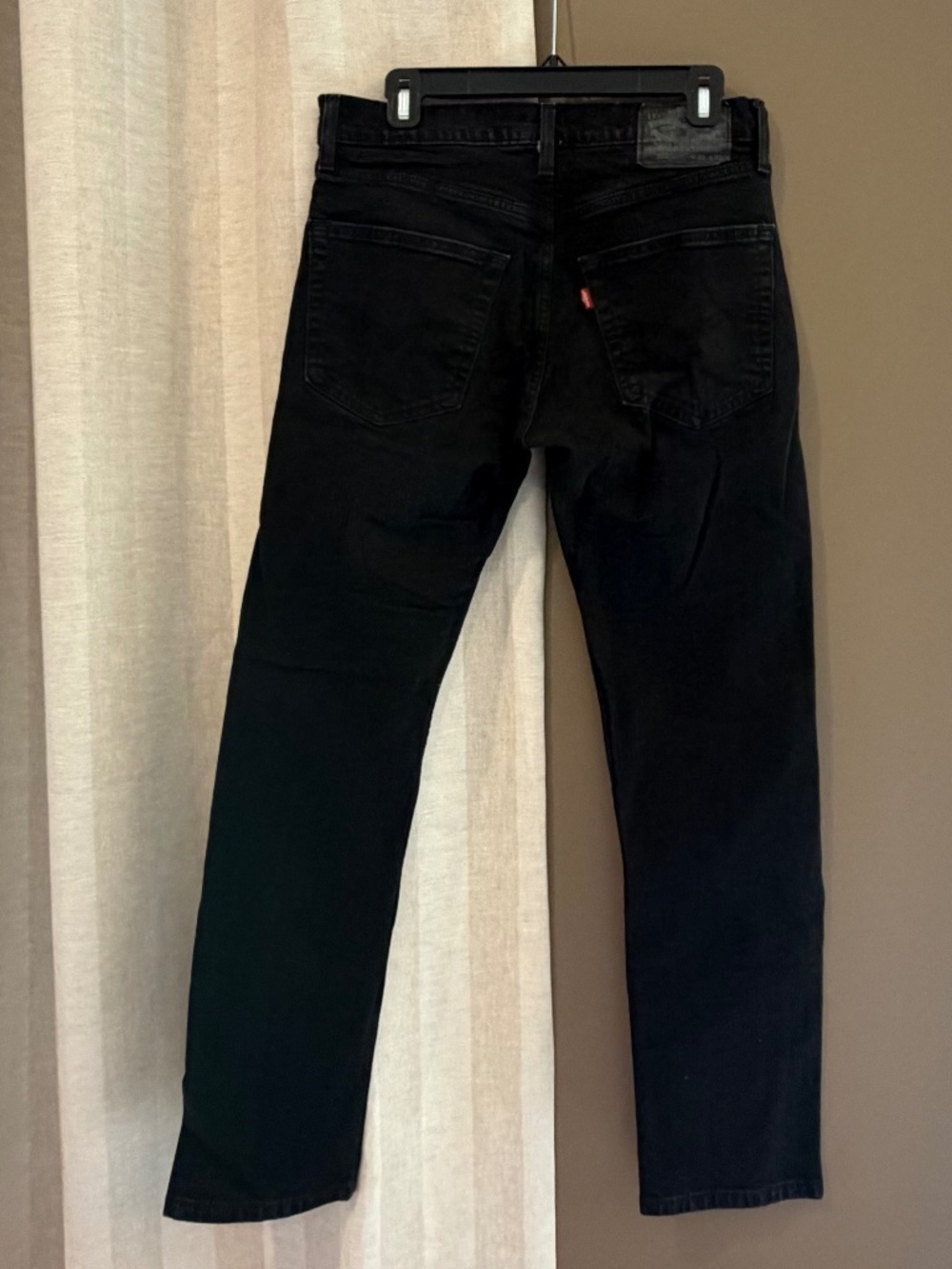 Levi's Men's 502 Jeans Black Regular Tapered Fit, Red Tab, Size 31x32